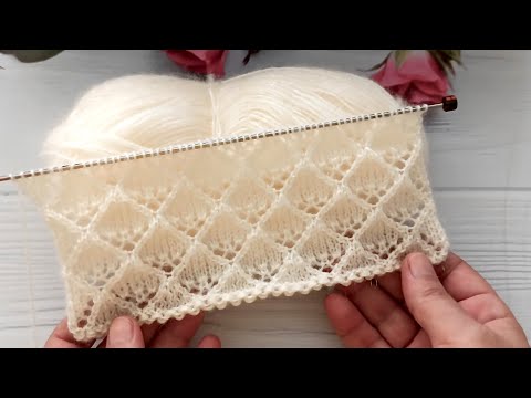 Dantel gibi kibar iki şiş örgü modeli / Bu modeli mutlaka denemelisiniz