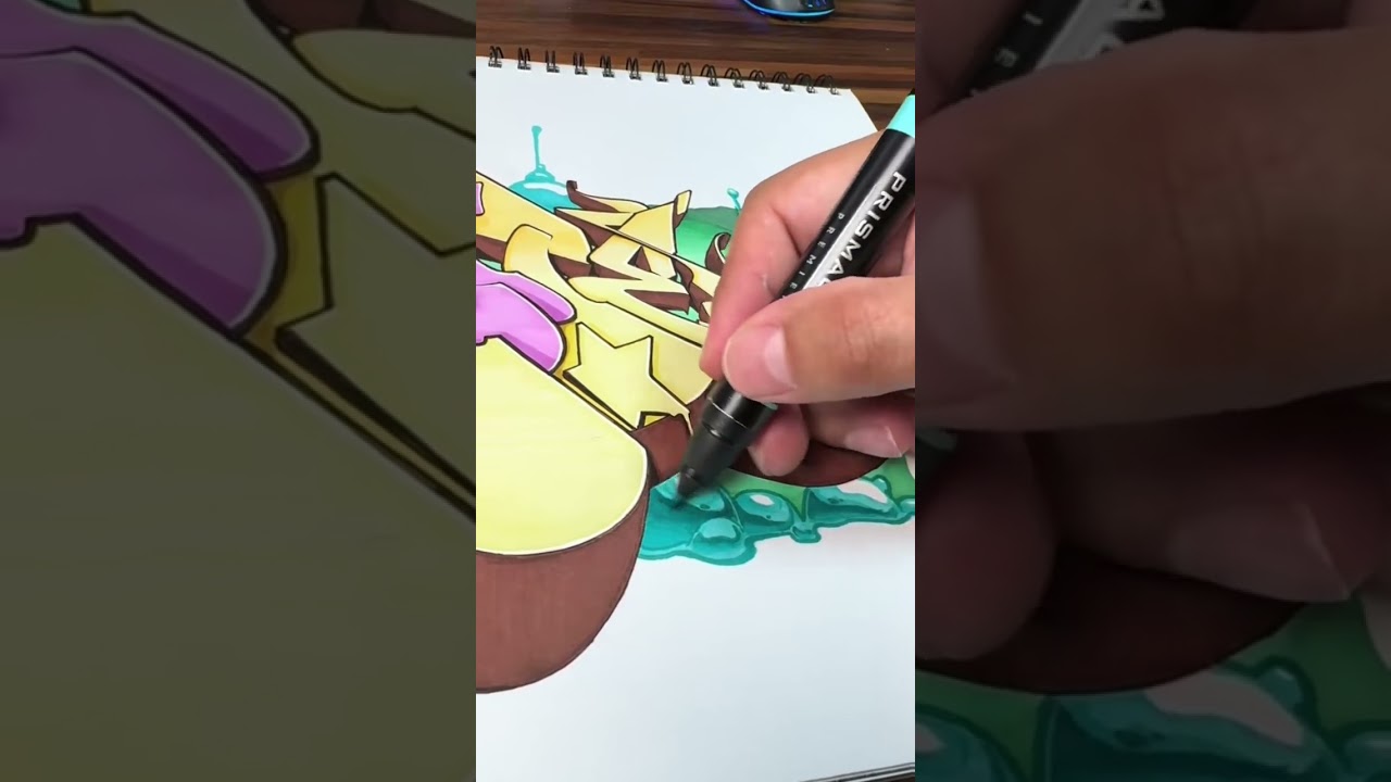 Graffiti sketch on paper