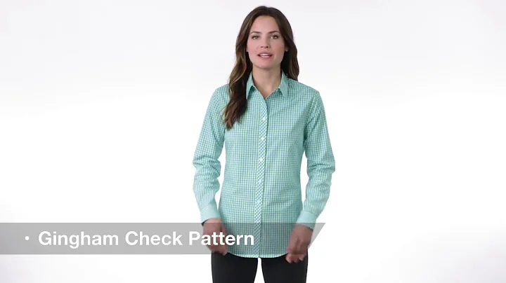 Port Authority® Ladies Long Sleeve Gingham Easy Care Shirt. L654