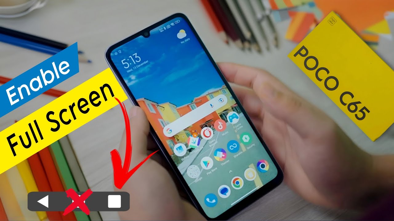 How to Set POCO C65 Side Back Button | Poco C65 Full Display Settings