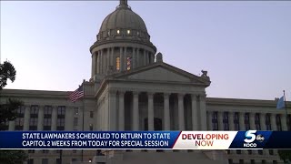 Oklahoma lawmakers scheduled to return to state Capitol in 2 weeks for special session