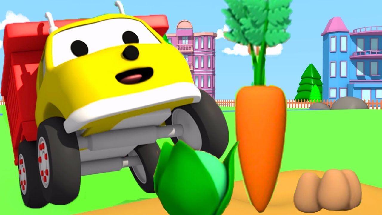 Ethan the DUMP TRUCK plants Vegetables Seeds - Learn vegetables with Ethan the Dump Truck