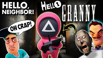 GRANNY = SQUID GAME SOLDIER | Hello Neighbor Mod