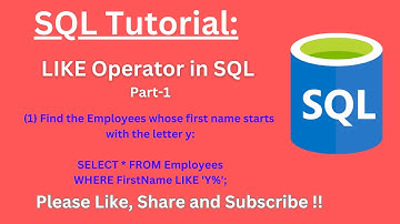 (27) LIKE Operator in SQL with example | SQL LIKE Operator Part-1