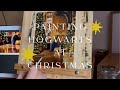 painting a harry potter christmas scene | cozy holiday art vlog🎄