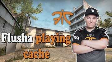 Fnatic Flusha playing CS:GO Cache on Faceit (twitch stream)