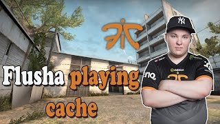 Fnatic Flusha playing CS:GO Cache on Faceit (twitch stream)