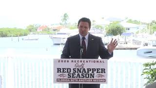 Governor DeSantis Announces Record-Breaking Gulf Red Snapper Season
