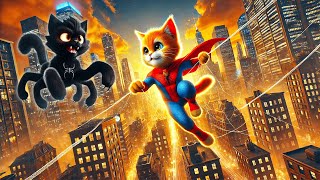 Spider Cat Vs Monster 😭😭😱