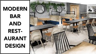 PROJECT WALKTHROUGH: Modern bar and restaurant interior design