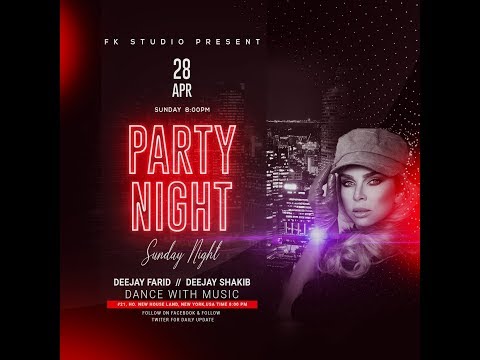 Ladies Night Club Flyer Design in Photoshop  || Free PSD Download