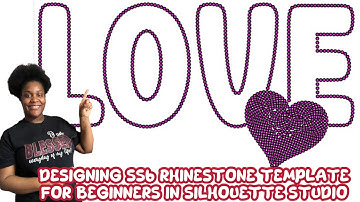 Designing an ss6 rhinestone template in silhouette studio || cutting design in Cricut design space