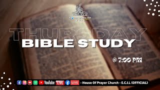 Bible Study 20-Nov-2025 House Of Prayer Church E.c.i.l