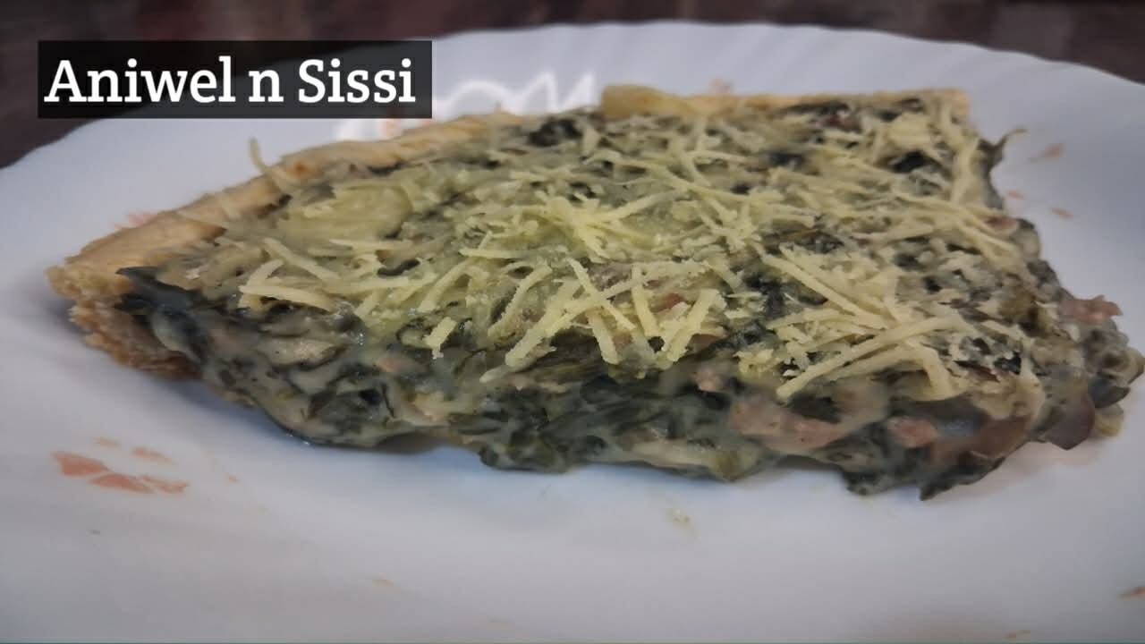 Quiche aux épinards et escalope ( kic s aselq akk udandu )