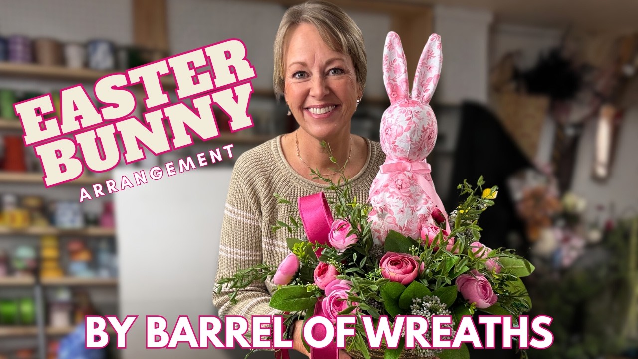 Пасхальная композиция, вдохновленная розовым зайчиком в стиле туаль де жуи | Анжела из Barrel of ...