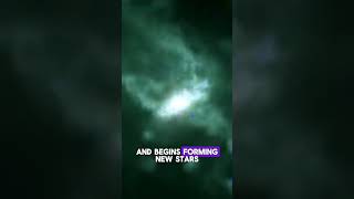 Formation Of Polar Ring Galaxy #mrcosmos #CosmicOrigin #PolarRingGalaxy #GalaxyFormation