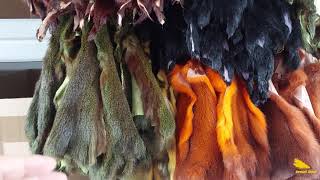 Troutline Tanned Dyed Squirrel Skins - superb tying materials