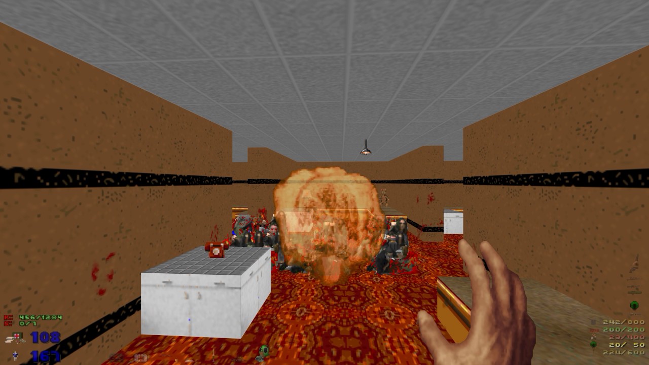 Doom2 Zombies EEE - MAP09 Military Base - All Secrets - 1440p 60fps games people play