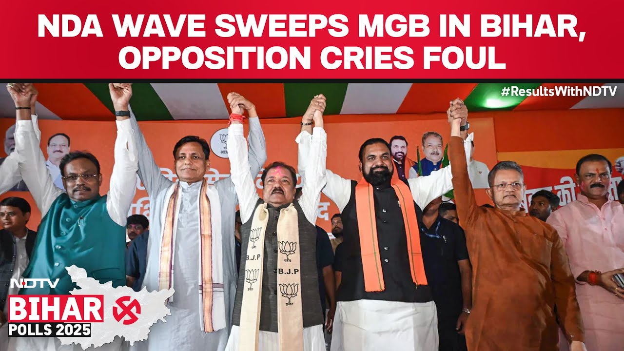 Bihar Elections Result | NDA Wave Sweeps Mahagathbandhan In Bihar, Opposition Cries Foul