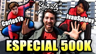 ¡ENSEÑO PARKOUR AL SPIDERVERSE! 🕷 - Con IvanSpidey & CarlosTe! #ESPECIAL500K