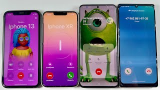 Incoming Call IPhone XR + IPhone 13 + Samsung Galaxy S20 Plus + Samsung Galaxy Note 20