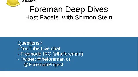 Foreman Deep Dives: Host Facets with Shimon Shtein