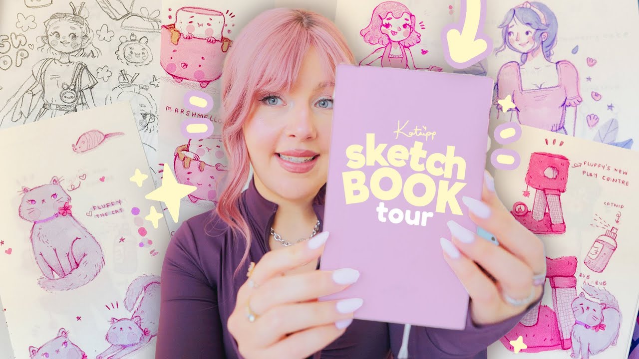 Художник, работающий в стиле каваи на полную ставку ✿ Экскурсия по его скетчбуку ✿