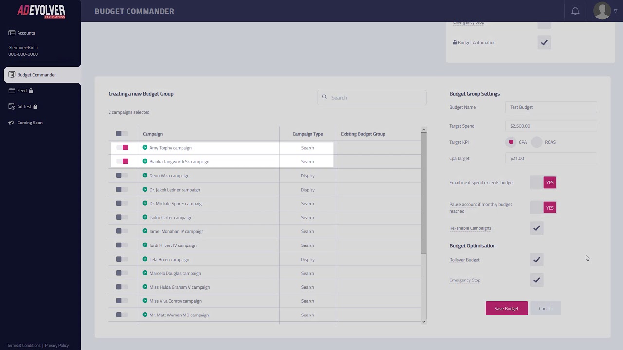 💰 Budget Groups for Google Ads - Automation Tool
