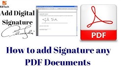 How to add Digital Signature in any PDF Documents By using Adobe acrobat 