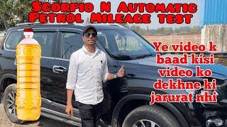 2024 Mahindra Scorpio N z8L automatic mileage test petrol 🙂 Top model petrol 2024