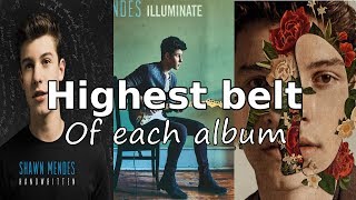 HIGHEST BELT of each album! | Shawn Mendes