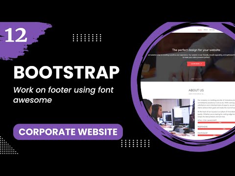 Bootstrap #12 - Work on footer using font awesome