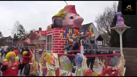 De volledige Grote carnaval optocht ( stoet ) van Aardenburg Nederland op 22 Februari 2020
