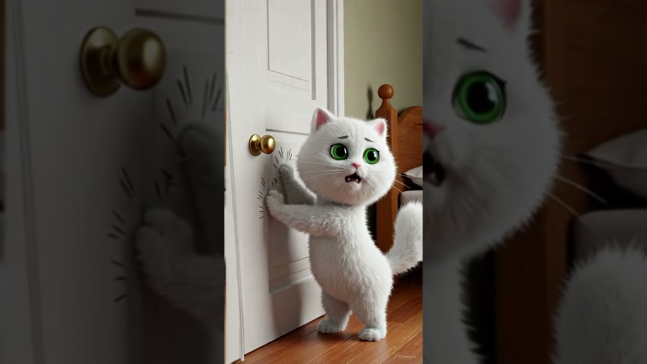 Hero Cat Saves Family from House Fire at Midnight 🐱🔥 | PawSaga Shorts