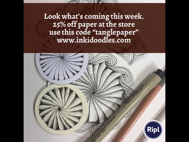 Look what’s coming this week. 
25% off paper at the store use this code “tanglepaper” 
www.inkidood…