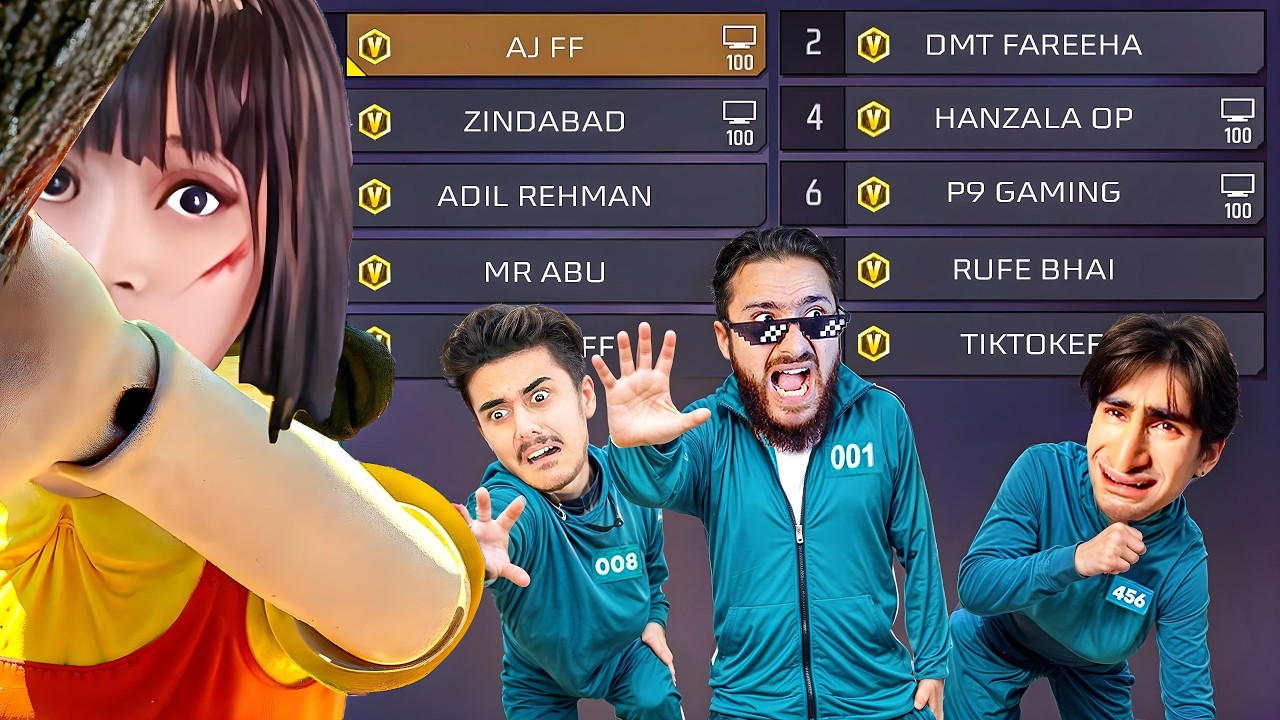 Squid Game in Free Fire ft. PAK YouTubers 🇵🇰