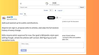 Jwiki, a Wikipedia-style platform focused on Epstein files, is now open for public contributions