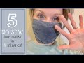 HOW TO MAKE FABRIC FACE MASK AT HOME / DIY Face Mask NO SEWING MACHINE/ Easy face mask pattern
