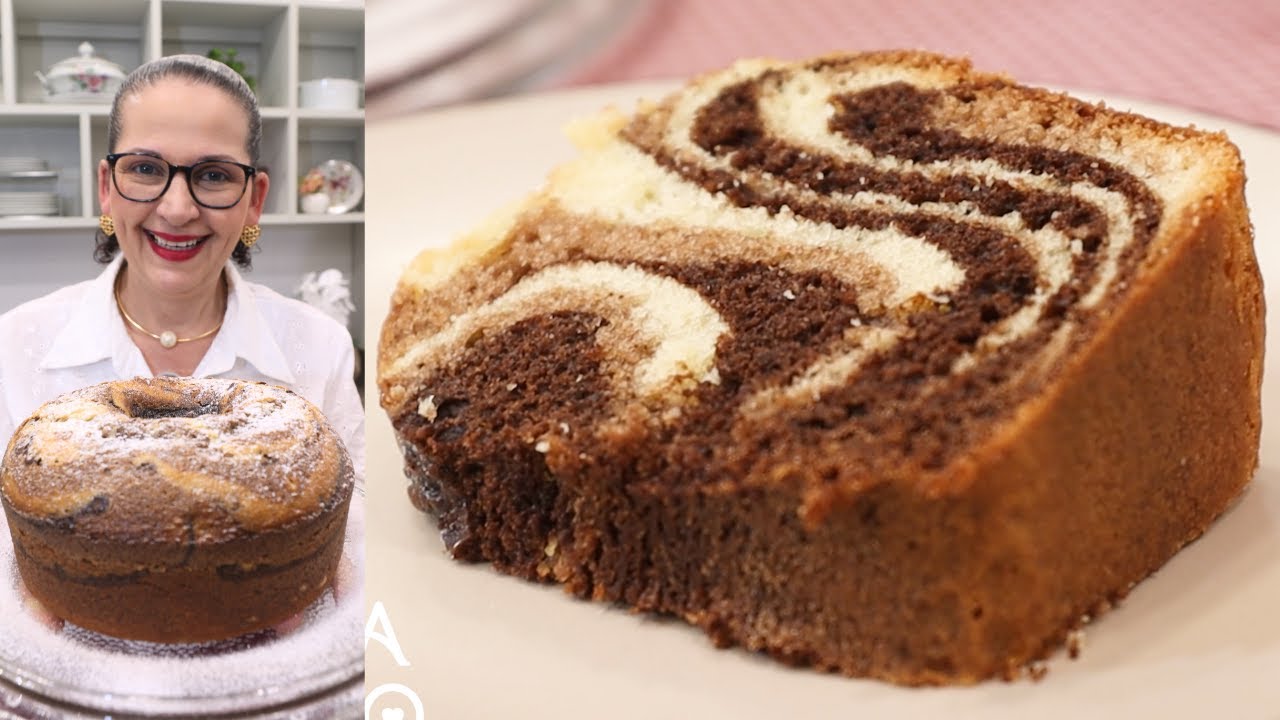 BOLO MESCLADO SIMPLES, RÁPIDO E MUITO FOFINHO! MASSA INCRÍVEL - Isamara Amâncio