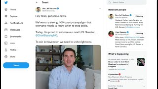 Jeff Jackson suspends bid for US Senate seat in North Carolina