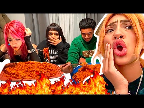 LAST TO STOP EATING SPICY NOODLES WINS $$