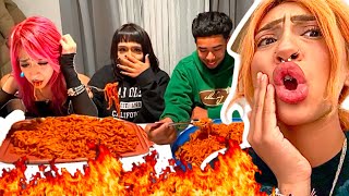 LAST TO STOP EATING SPICY NOODLES WINS $$