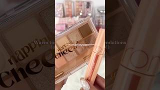 Warm toned makeup on neutral undertone! #beauty #romand #clio #koreanmakeup #shorts
