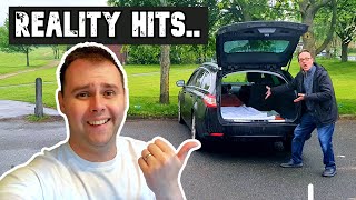 THE REALITY OF CAR CAMPING! He wasn't ready for this..