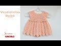Vestidinho em Crochê para bebê 1 à 3 meses Prof. Simone Eleotério