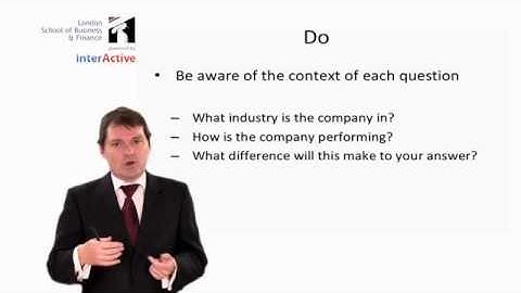 LSBF ACCA P3: Dos and Don