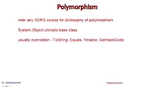 Polymorphism | C# Getting Started