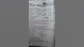 7th standard maths quarterly question paper 2024-25 chennai district 🤘🥰