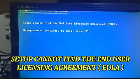 Part I Windows XP 2025 | Setup Cannot Find The User Licensing Agreement ( EULA ) #windowsxp