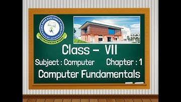 Class VII Computer Chapter 1 Computer Fundamentals